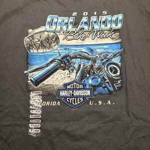 New‎ Harley-Davidson Bike Week 2015 Orlando Florida T-Shirt Gray Blue Beach